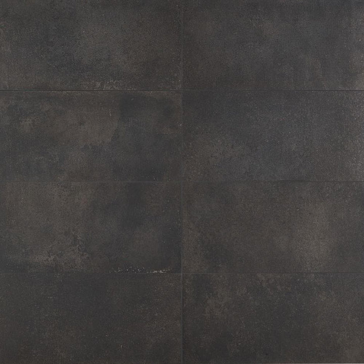 Artmore Tile Midtown Black 12-in x 24-in Matte Porcelain Cement look Floor and Wall Tile product image