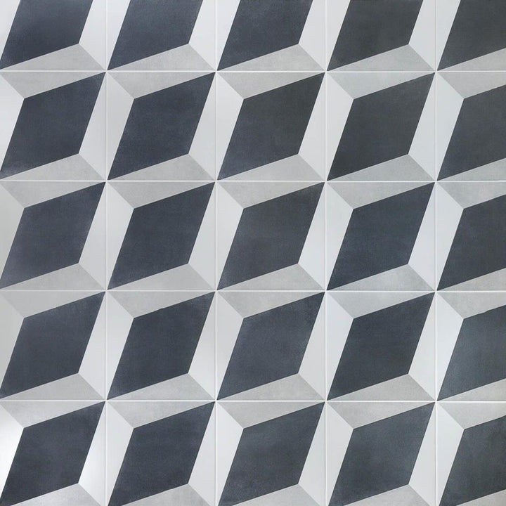 Artmore Tile Cabello Block 9-in x 9-in Matte Porcelain Encaustic Floor and Wall Tile product image