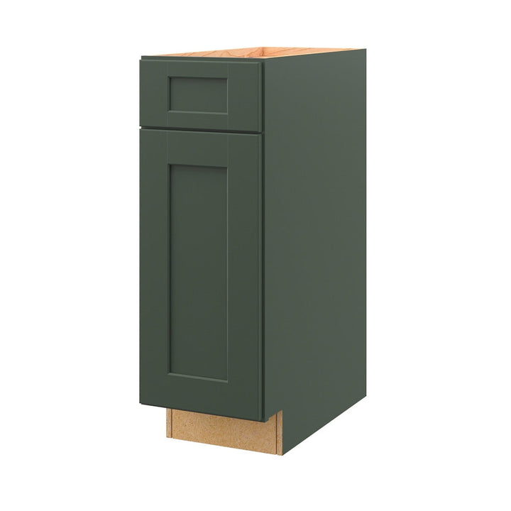 allen + roth Galway 12-in W x 34.5-in H x 24-in D Sage 1-Drawer Base Fully Assembled Cabinet (Flat Panel Shaker Style)