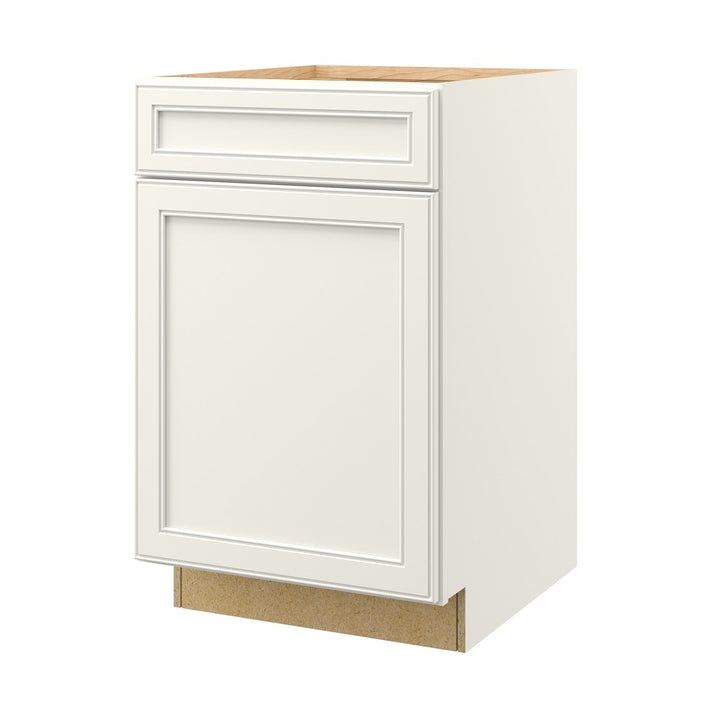 allen + roth McKeller 21-in W x 34.5-in H x 24-in D Linen 1-Drawer Base Fully Assembled Cabinet (Flat Panel Square Style)