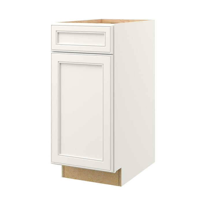 allen + roth McKeller 15-in W x 34.5-in H x 24-in D Linen 1-Drawer Base Fully Assembled Cabinet (Flat Panel Square Style)