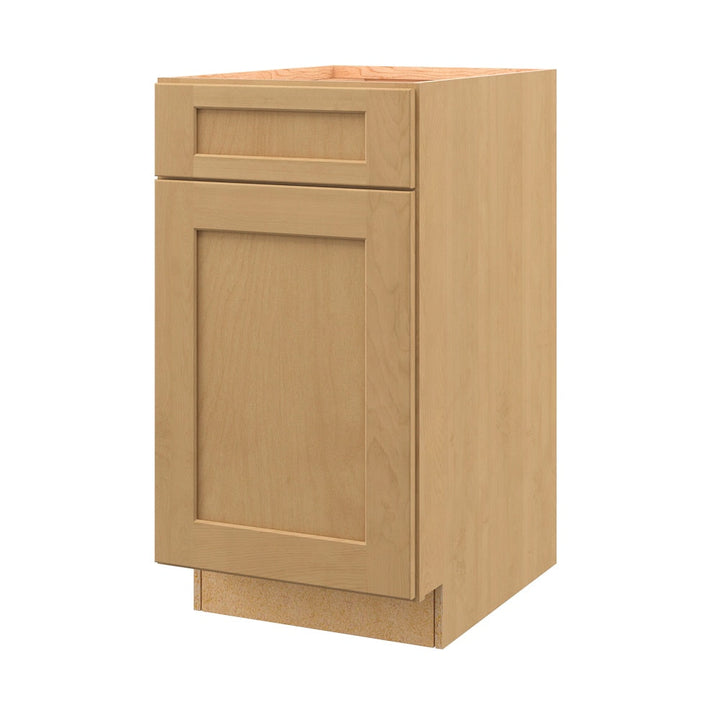 allen + roth Innsbrook 18-in W x 34.5-in H x 24-in D Rye 1-Drawer Base Fully Assembled Cabinet (Flat Panel Shaker Style)