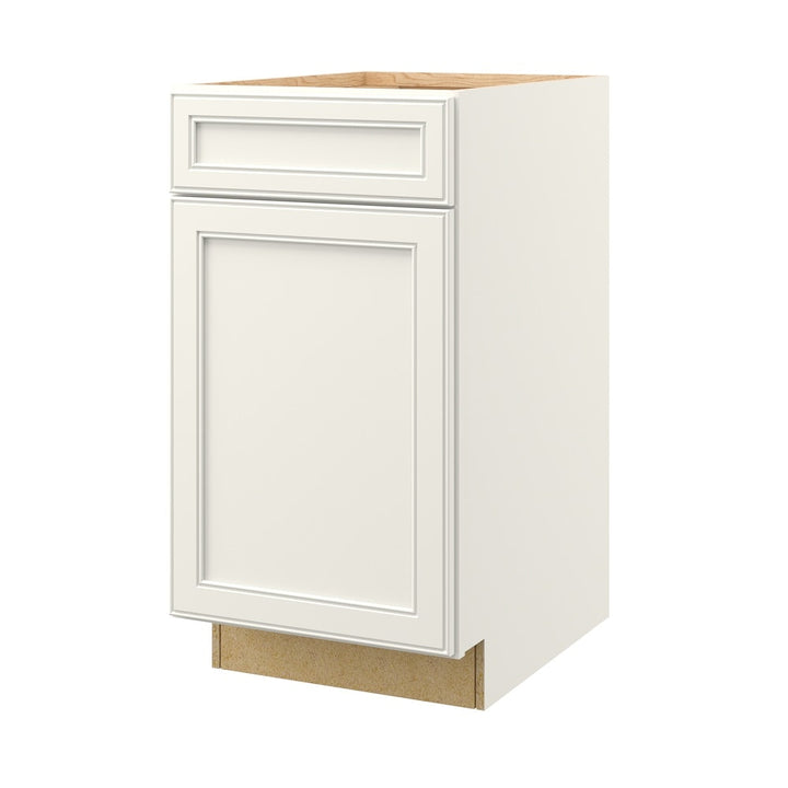 allen + roth McKeller 18-in W x 34.5-in H x 24-in D Linen 1-Drawer Base Fully Assembled Cabinet (Flat Panel Square Style)