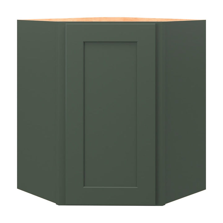 allen + roth Galway 24-in W x 36.125-in H x 12-in D Sage Diagonal Corner Wall Fully Assembled Cabinet (Flat Panel Shaker Style)