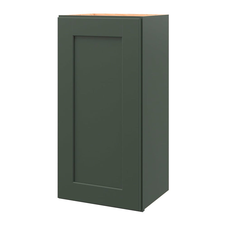 allen + roth Galway 15-in W x 30.125-in H x 12-in D Sage Wall Fully Assembled Cabinet (Flat Panel Shaker Door Style)