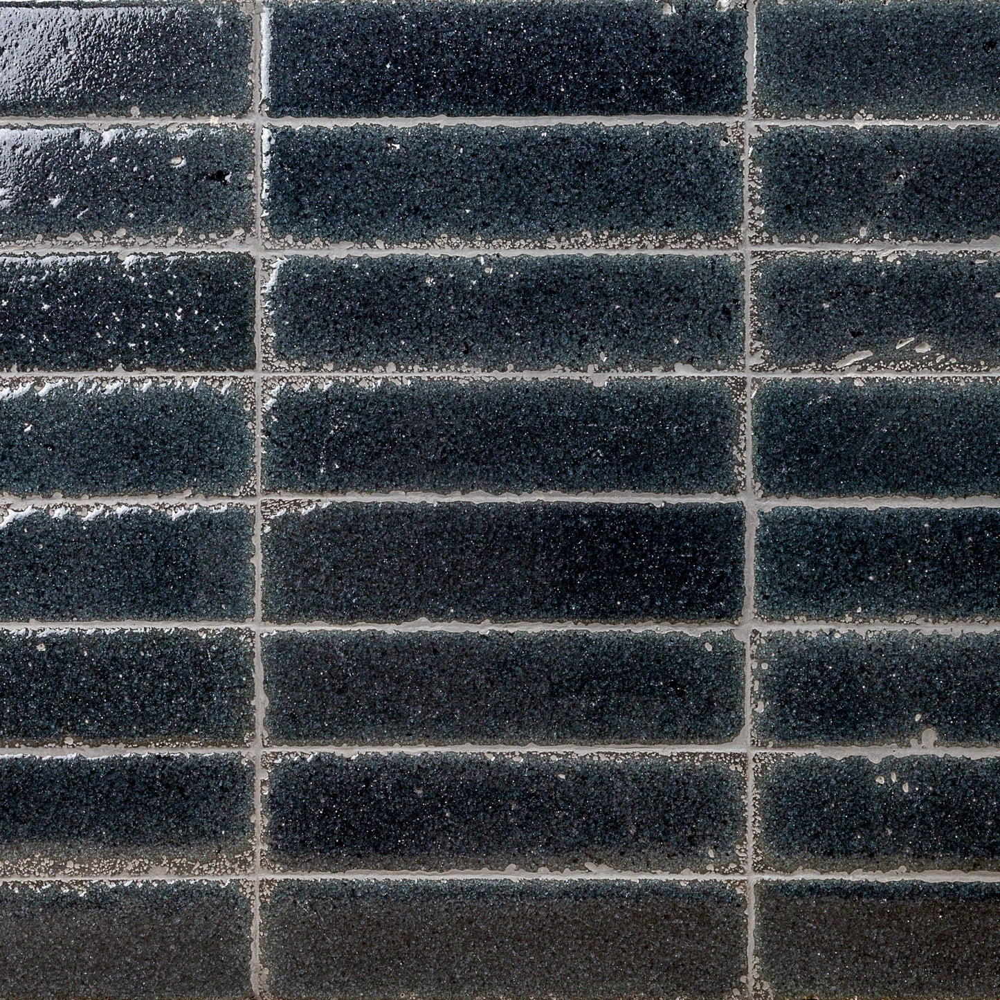 Artmore Tile Mineral Brick Black 3-in x 12-in Glazed Ceramic Subway Wall Tile product image