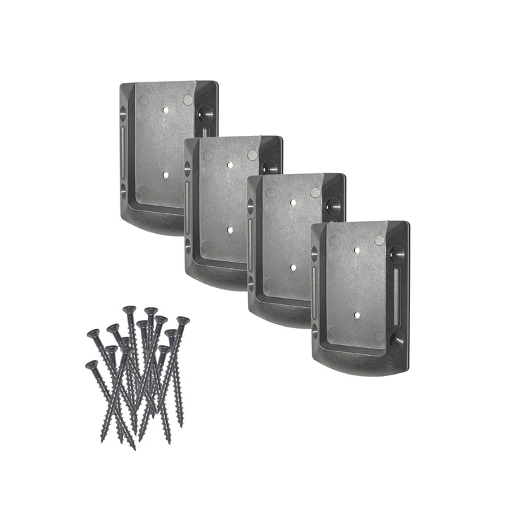 Nuvo Iron 4-in x 2.75-in Black Plastic Deck Railing Completer Kit (4-Pack)