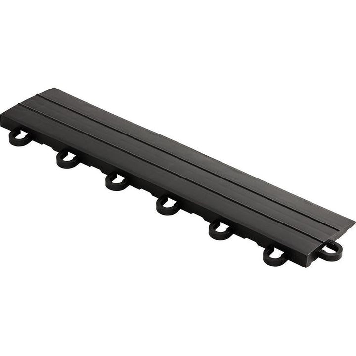 Swisstrax 2.75 in. x 12 in. Jet Black Looped Polypropylene Ramp Edging for Diamondtrax Home Modular Flooring (10-Pack)