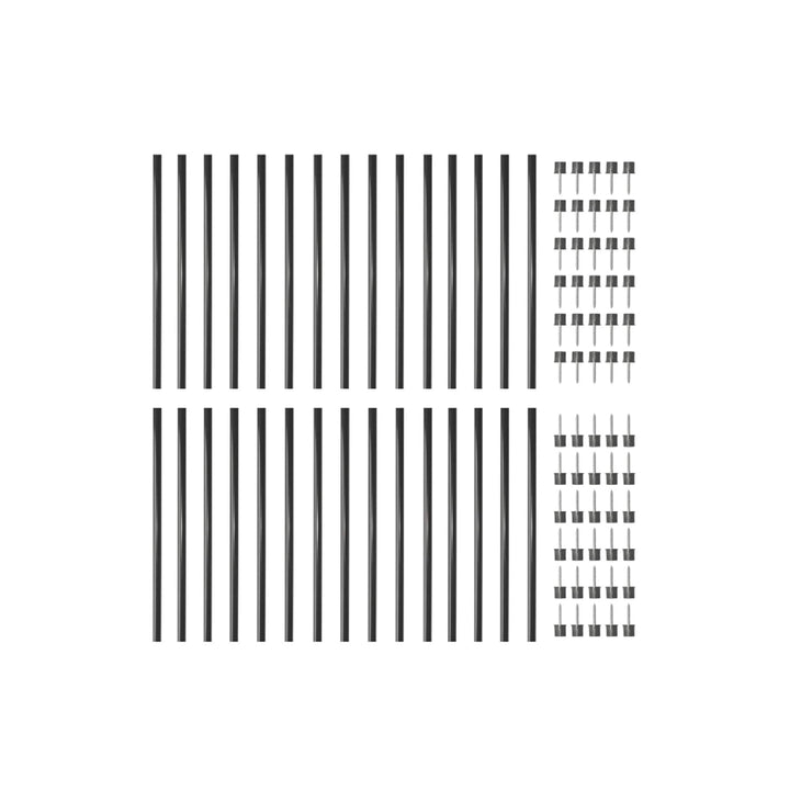 Nuvo Iron 3/4-in x 32-in Black Powder Coated Galvanized Steel Round Deck Baluster
