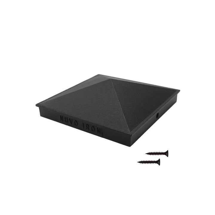 Nuvo Iron 6-in x 6-in Black Aluminum Deck Post Cap