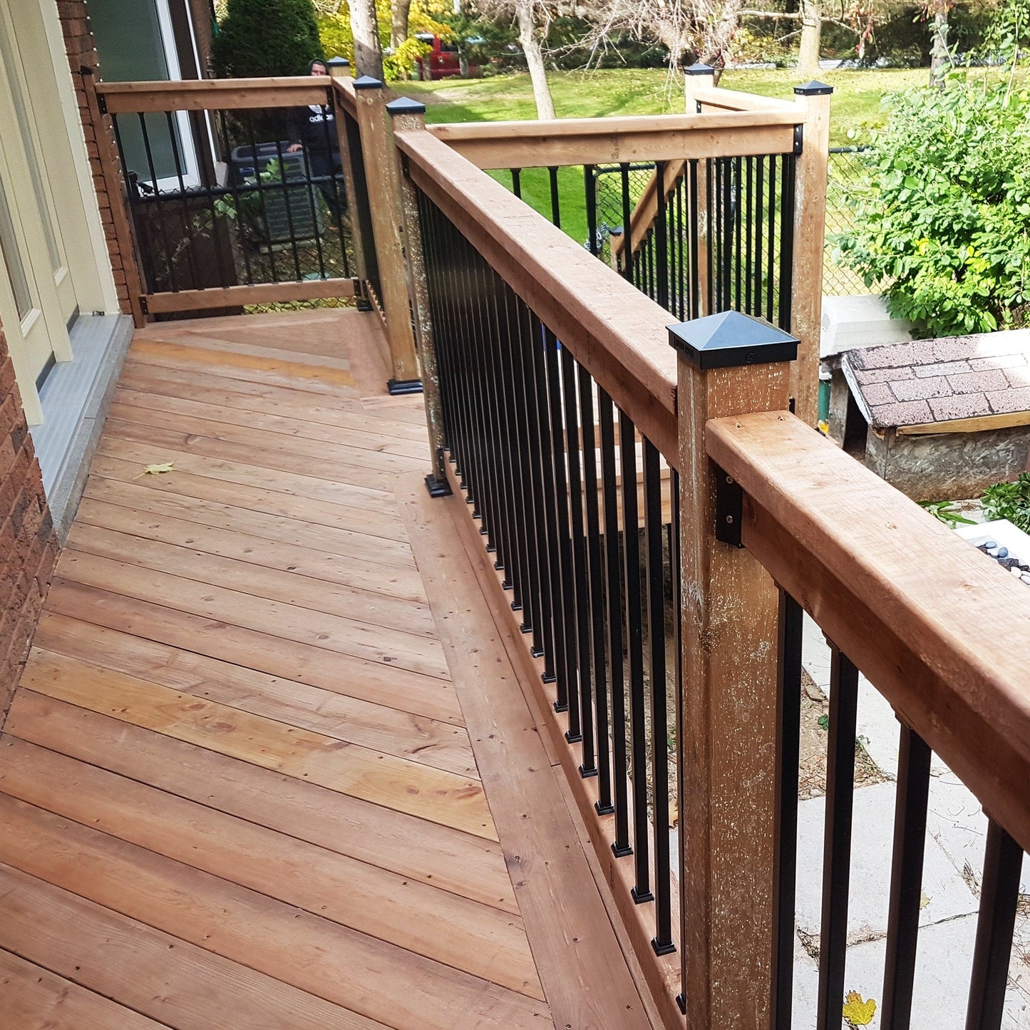 Nuvo Iron 3/4-in x 32-in Black Powder Coated Galvanized Steel Square Deck Baluster