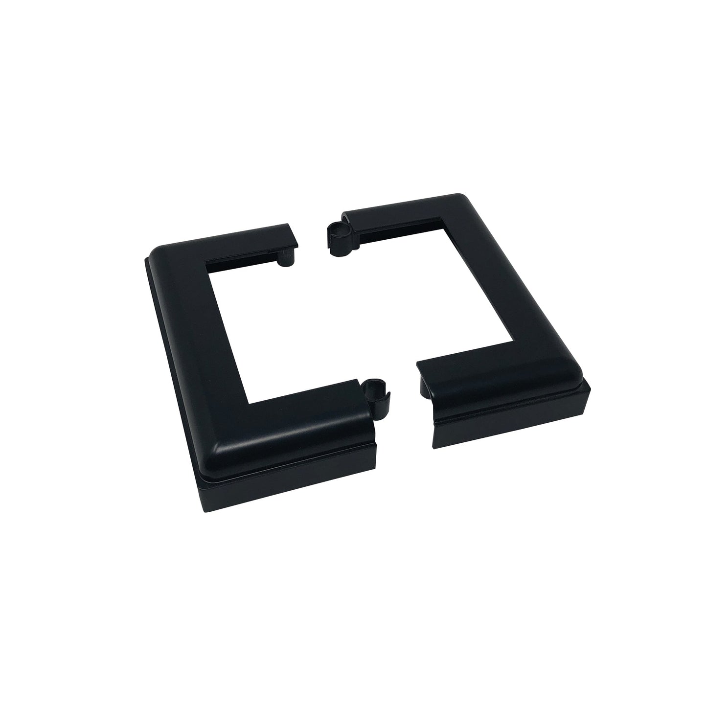 Nuvo Iron 4-in x 4-in Powder Coated Black Aluminum Deck Post Base Trim