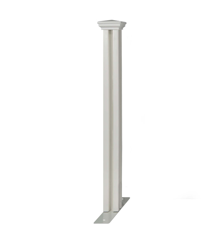 Zippity Outdoor Products Zippity 3-ft H x 4-ft W White Vinyl Square-top Fence Post No Dig (Unassembled)
