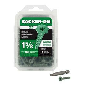 Backer-On #9 x 1-5/8-in Zinc-Plated Star-Drive Interior Cement Board Screws (140-Count)