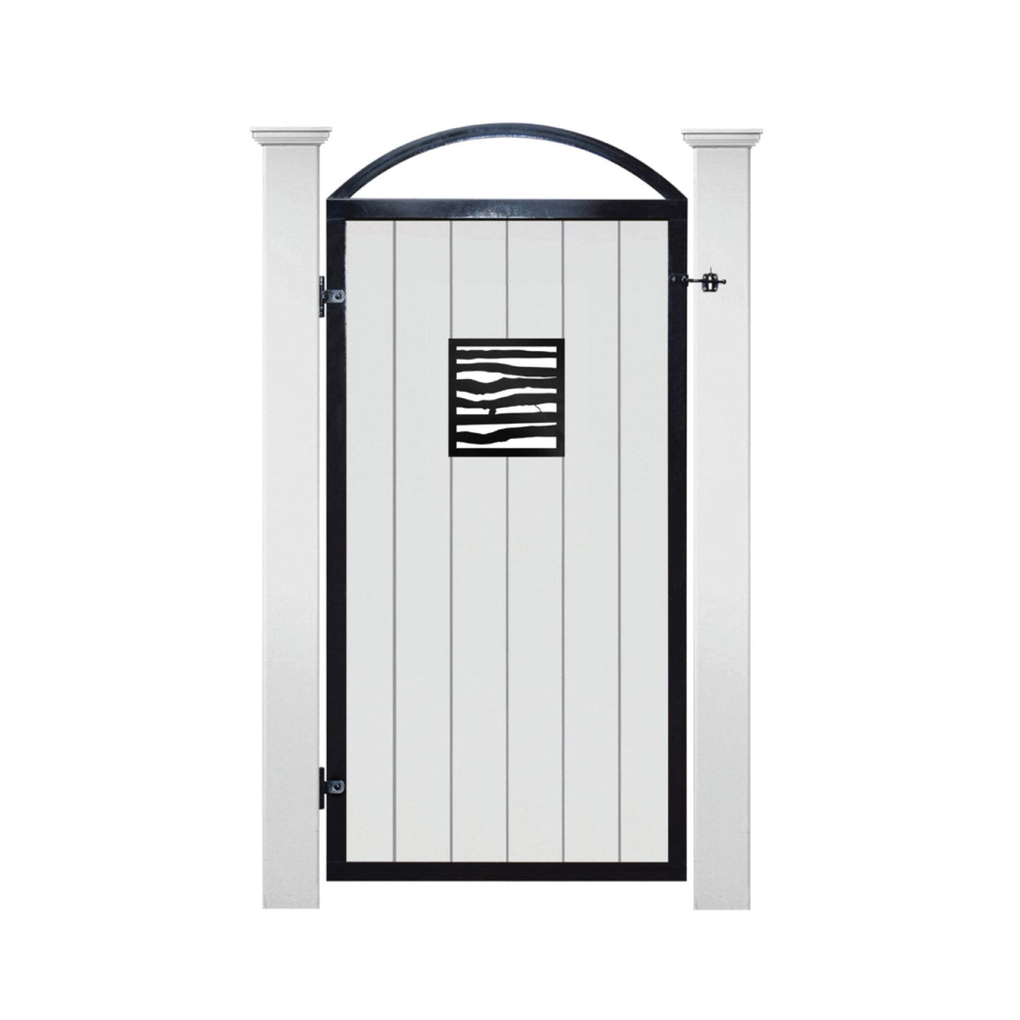 Nuvo Iron 11-in Black Powder Coated Satin Cast Aluminum Gate Insert For Wood Fence