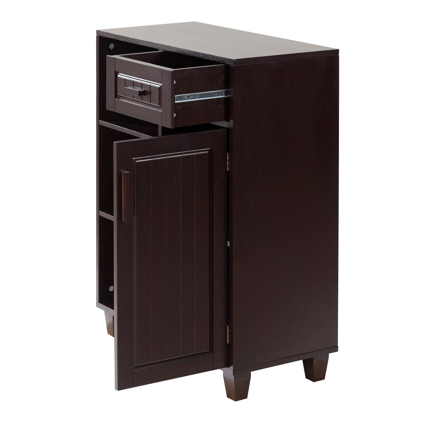 Teamson Home Catalina 26-in x 34.25-in x 15.5-in Espresso Freestanding Linen Cabinet