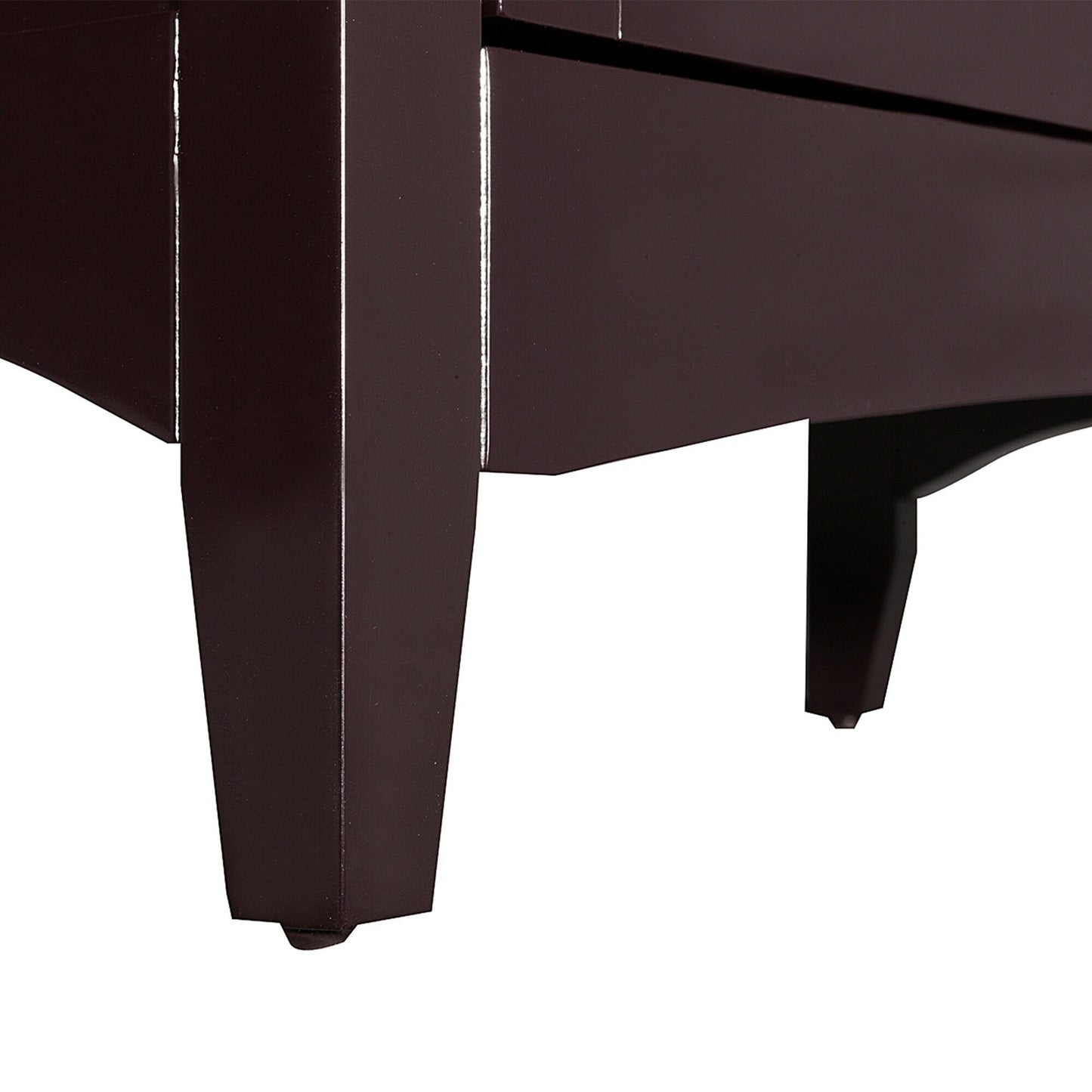 Teamson Home Versailles 27-in x 34-in x 13.5-in Dark Espresso Freestanding Linen Cabinet