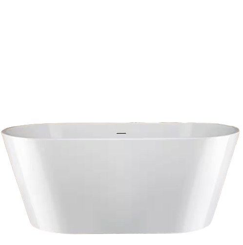 Freestanding 66.9 in. Fiberglass Flatbottom Modern Stand Alone Non-Whirlpool Bathtub in Glossy White