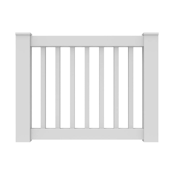 Freedom Lincoln 46-1/2-in L x 36-in H White Vinyl Deck Railing Gate (Assembly Required)