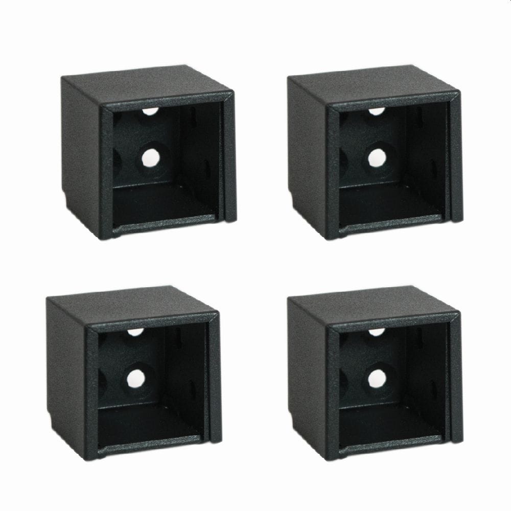 Fortress Building Products 6.1-in x 1.57-in Black Sand Steel Rail Bracket (4-Pack)