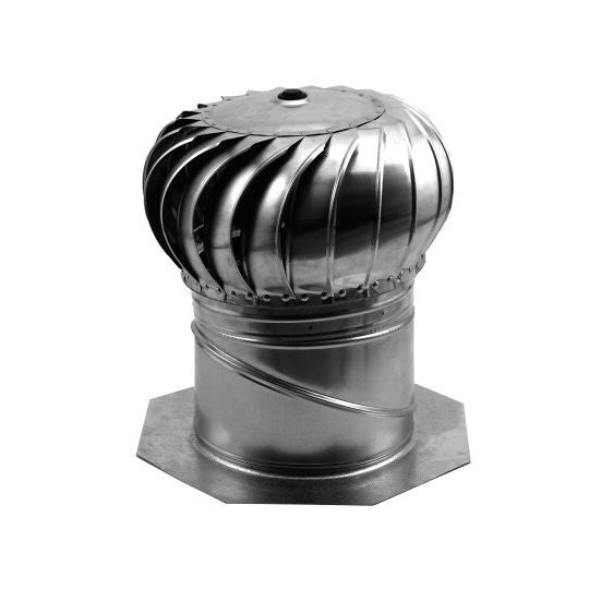 GAF Master Flow Galvanized Internally‑Braced Wind Turbine, 12" Mill Finish