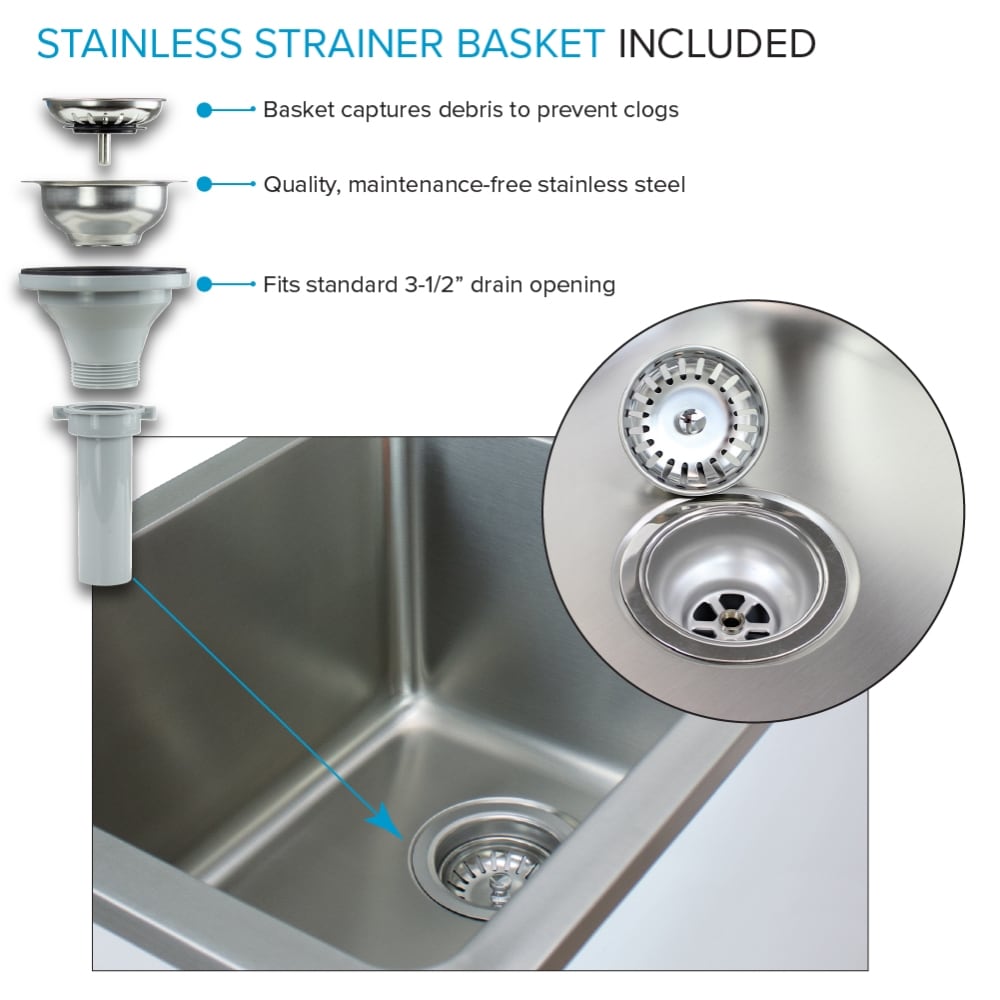 Transolid Freestanding Laundry Sink with Cabinet and Faucet - Gloss White