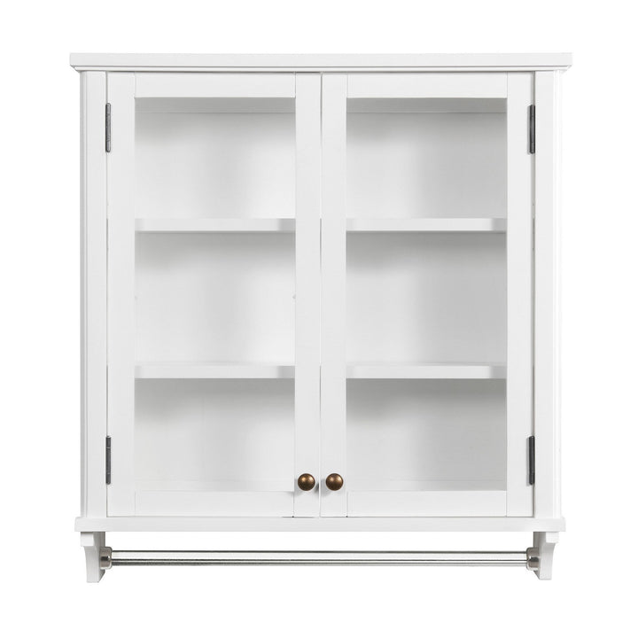 Alaterre Furniture 27-in x 29-in x 8-in White Bathroom Wall Cabinet