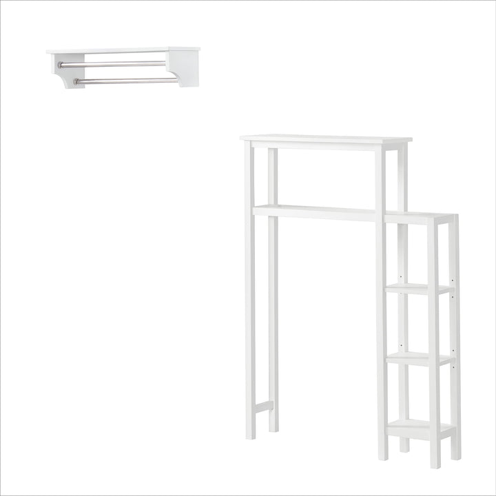 Alaterre Furniture 35-in x 49-in x 9-in White Wood Freestanding Linen Cabinet