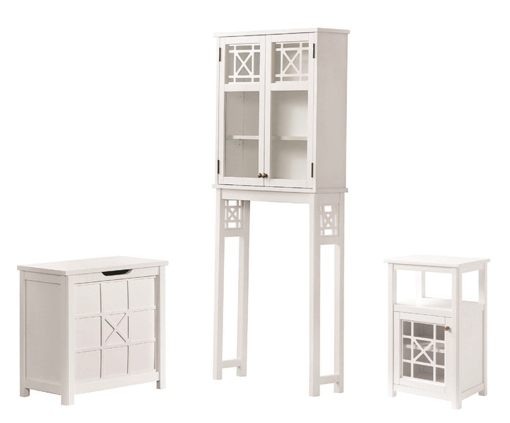 Alaterre Furniture 27-in x 37-in x 8-in White Wood Wall-mount Linen Cabinet