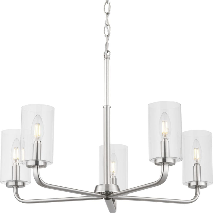 Progress Lighting Cabarro 5-Light Brushed Nickel Transitional Chandelier