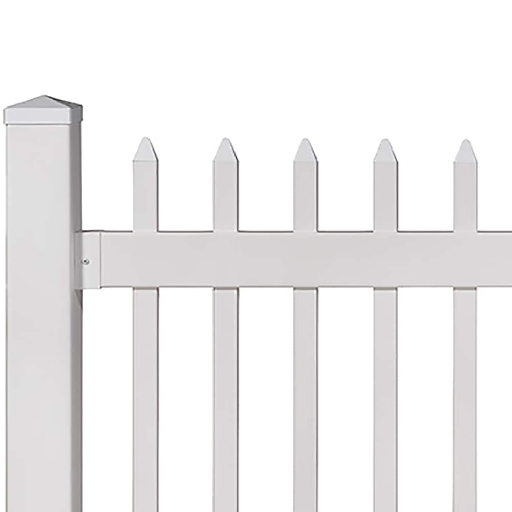 WamBam Fence 4-ft H x 4-ft W White Vinyl Flat-top Fence Gate Kit (Unassembled)