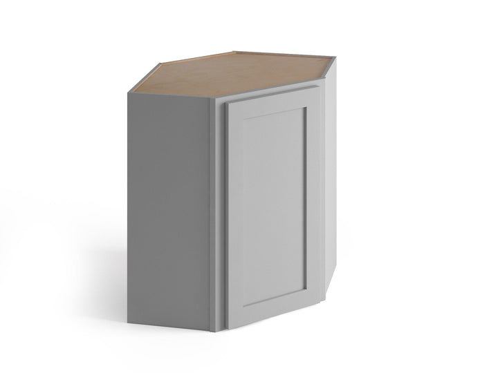 Valleywood Cabinetry Proper Gray 24-in W x 30-in H x 24-in D Proper Gray Birch Diagonal Corner Wall Ready To Assemble Plywood Cabinet (Flat Panel Shaker Style)