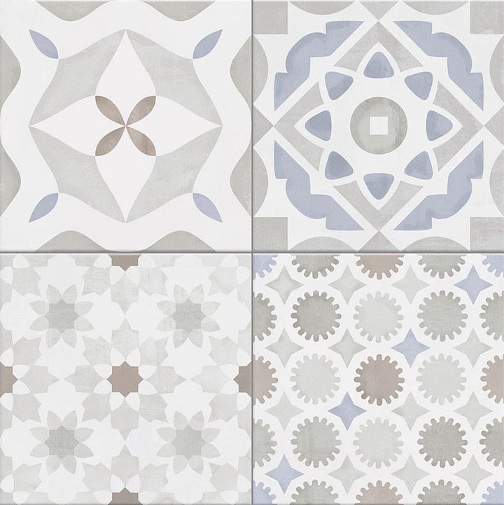 Giorbello Chiasmo Patterned 8-in x 8-in Matte Porcelain Floor and Wall Tile (7.11-sq. ft/ Carton)