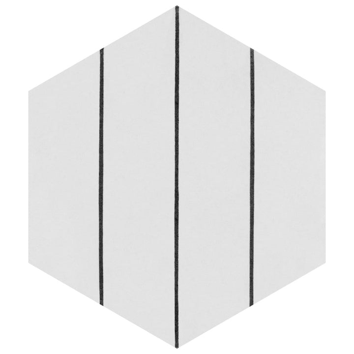 Affinity Tile Porto Savona Hex Black 9-in x 10-in Multi-finish Porcelain Hexagon Floor and Wall Tile product image