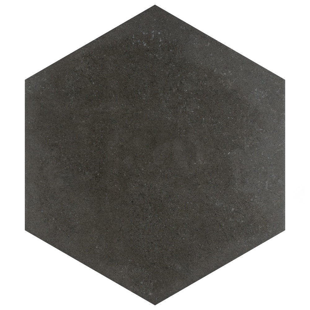 Affinity Tile Vintage Hex Marengo 9-in x 10-in Satin Porcelain Cement look Hexagon Floor and Wall Tile product image