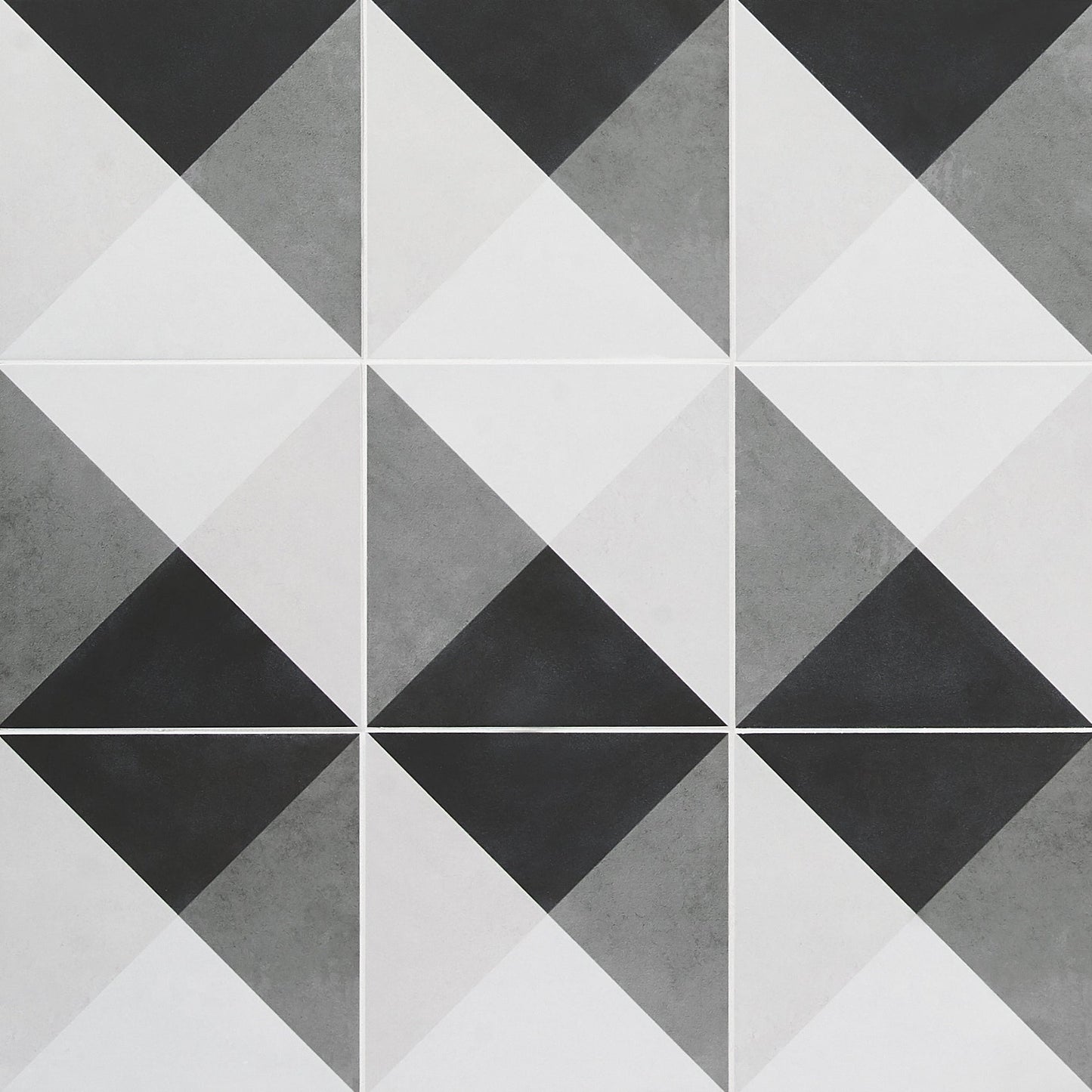 Artmore Tile Elizabeth Sutton Art Terra Deco Gray 8-in x 8-in Matte Porcelain Encaustic Floor and Wall Tile product image
