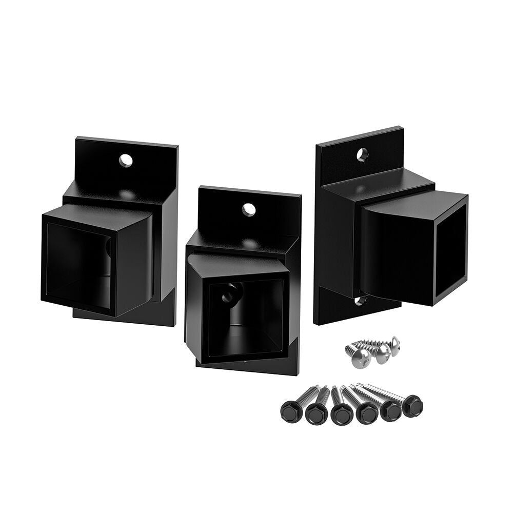 Freedom 1.58-in Black Metal Bracket For Metal Fence 3-Pack