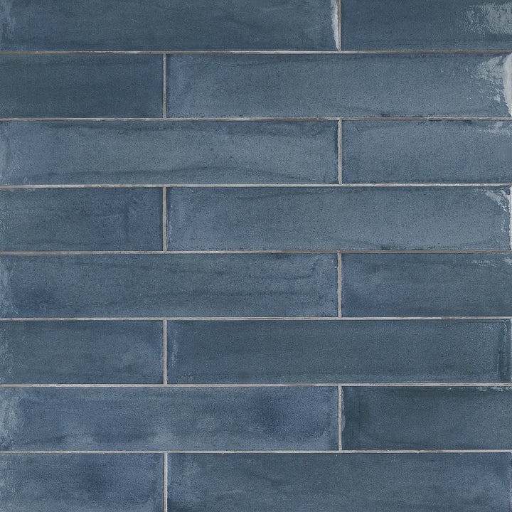 Artmore Tile Palette Blue 3-in x 16-in Polished Porcelain Subway Wall Tile product image