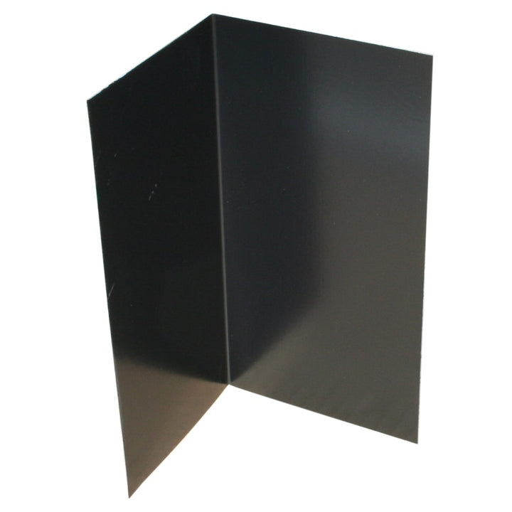 Union Corrugating 4-in x 8-in Black Aluminum Step Flashing, Pre-Bent 90°