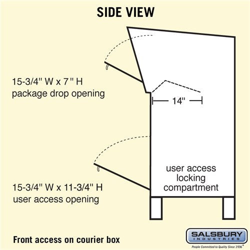 Blue Courier Box with Secure Locking Mechanism