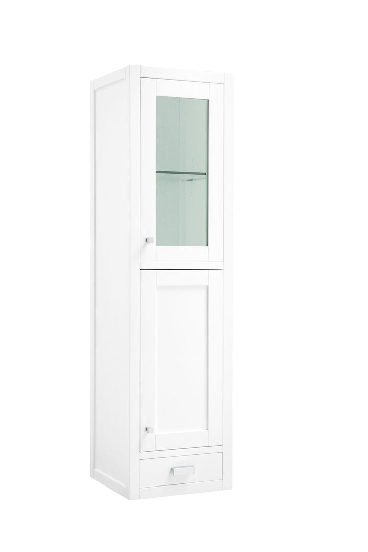 James Martin Vanities Addison 14.9-in x 5.6-in x 14.9-in Glossy White Soft Close Bathroom Wall Cabinet
