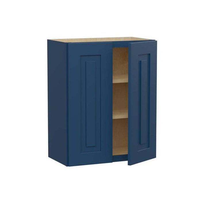 Home Decorators Collection Grayson 24 in. W x 12 in. D x 30 in. H Assembled Plywood Wall Kitchen Cabinet in Mythic Blue with Soft Close