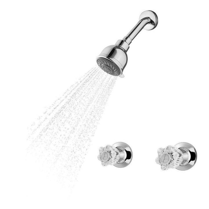 Bedford 2-Handle 3-Spray Round Shower Faucet in Polished Chrome (Valve Included)