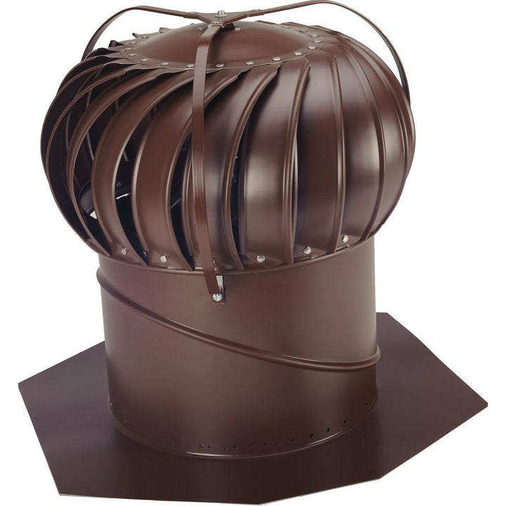 14 in. Brown Aluminum Externally Braced Whirlybird Wind Turbine - Super Arbor