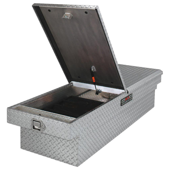 Delta 70 Diamond Plate Aluminum Full Size Crossbed Truck Tool Box - Super Arbor