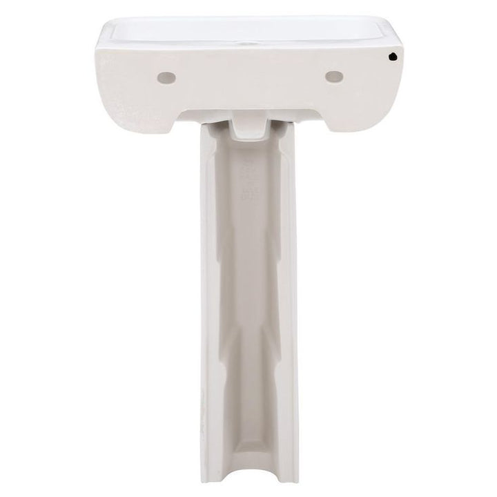 Barclay Products Series 600 20 in. Pedestal Combo Bathroom Sink with 1 Faucet Hole in White