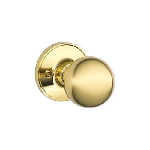 Schlage Dexter Corona Bright Brass Dummy Knob, Right or Left Handed