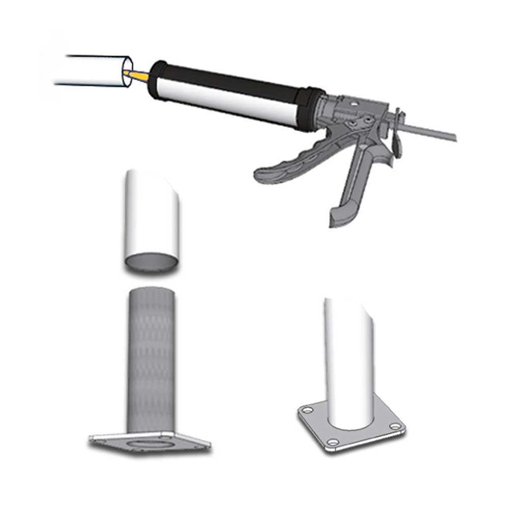 Pylex Spybase 2.38-in Zinc Plated Steel Post Insert For Metal Fence 6-Pack