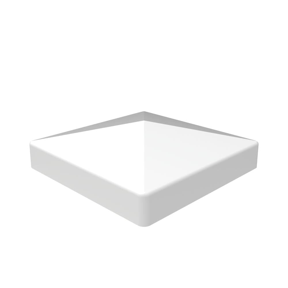 Freedom 6-in W x 6-in L White Vinyl Fence Post Cap- Fits Common Post Measurement: 6-in x 6-in