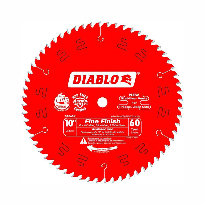 10 in. x 60-Teeth Fine Finish Saw Blade - Super Arbor